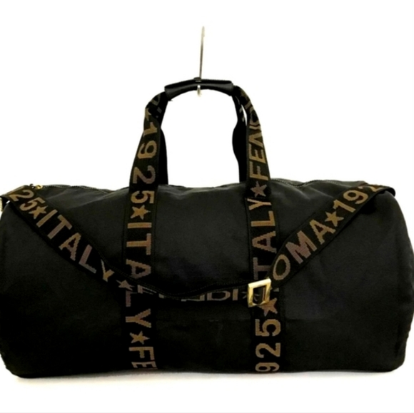 FENDI BLACK NYLON LEATHER 2 WAY TRAVEL HAND BAG/1A4261 - Picture 14 of 14